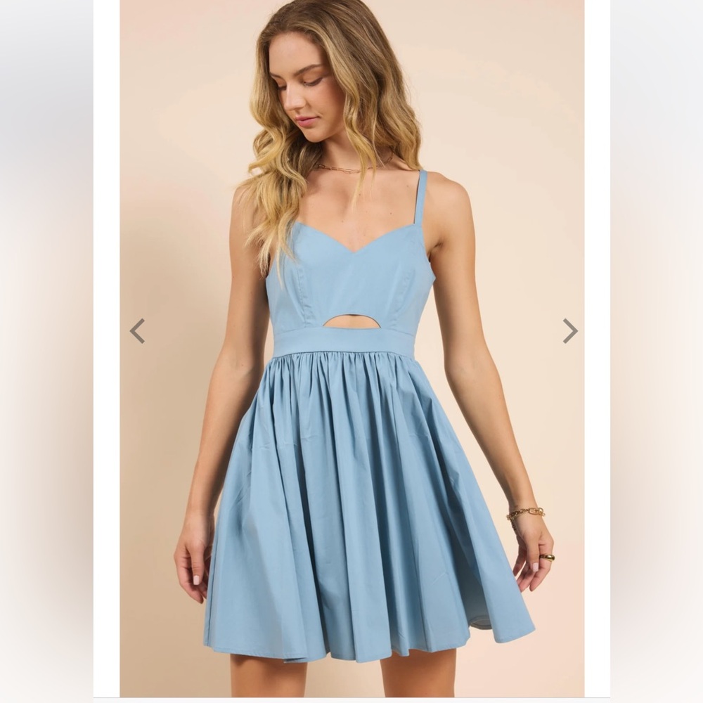 Sadie and Sage sleeveless front cutout mini dress!